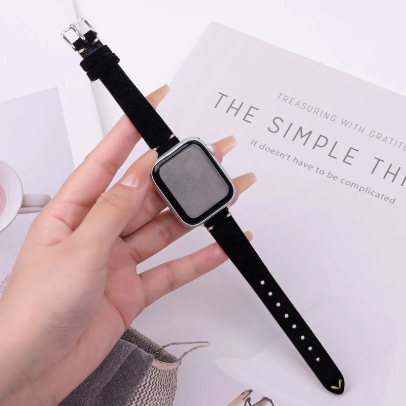 Mega Stylisch Apple Smartwatch Echtes Leder Universell Armband