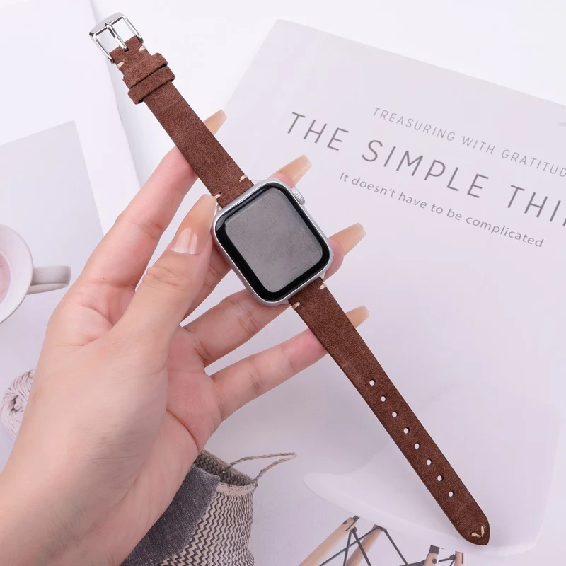 Mega Stylisch Apple Smartwatch Echtes Leder Universell Armband