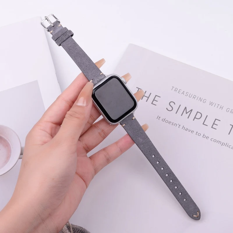 Mega Stylisch Apple Smartwatch Echtes Leder Universell Armband