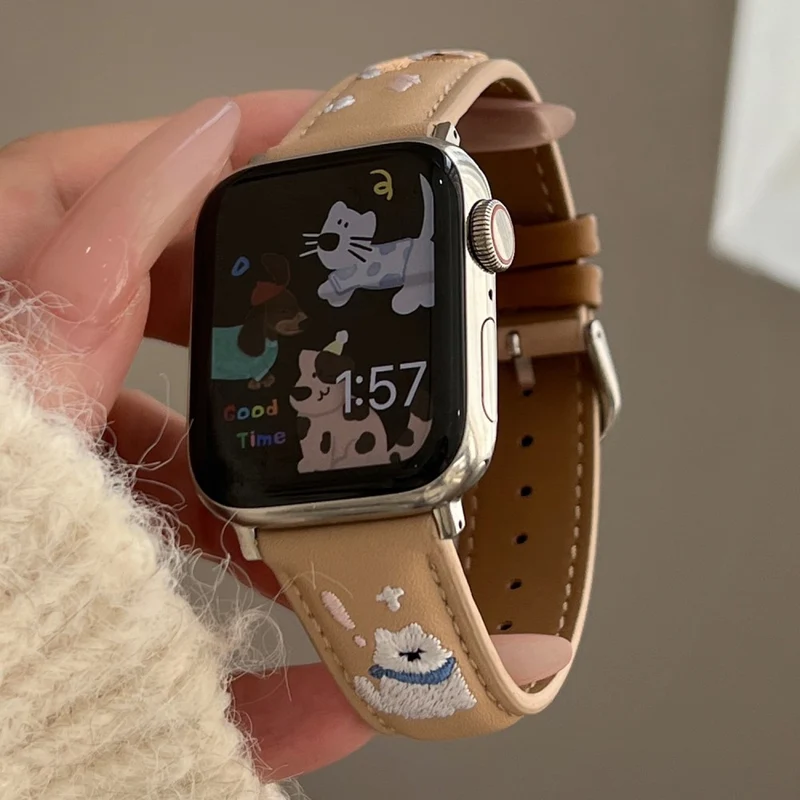 Bemerkenswert Langlebig Apple Smartwatch Kunstleder Universell Armband
