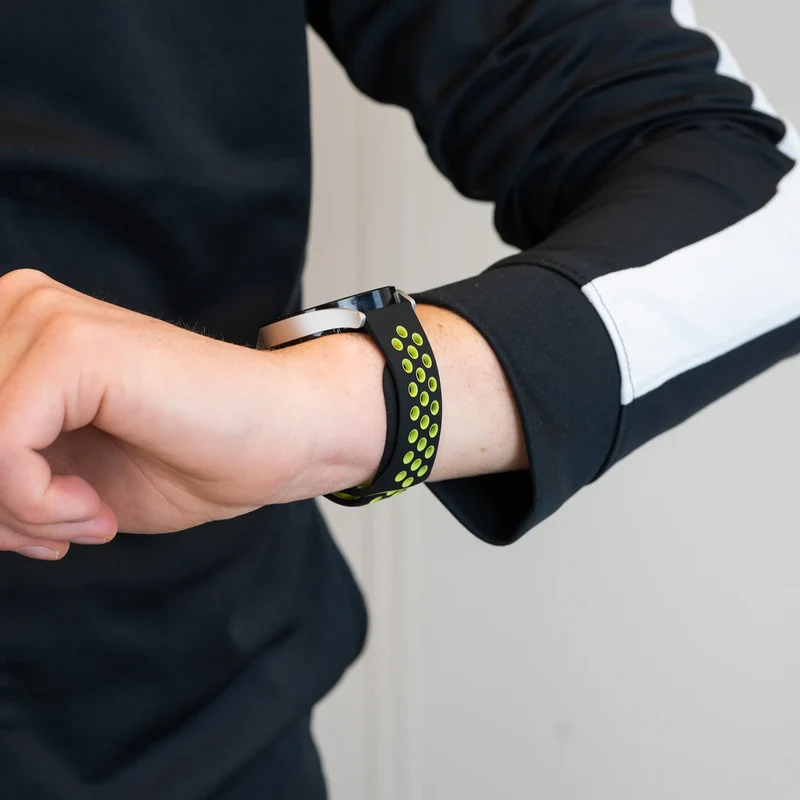 Bandz Oozoo Smartwatch 20mm Sportarmband 'Deluxe' (Schwarz/Gelb)