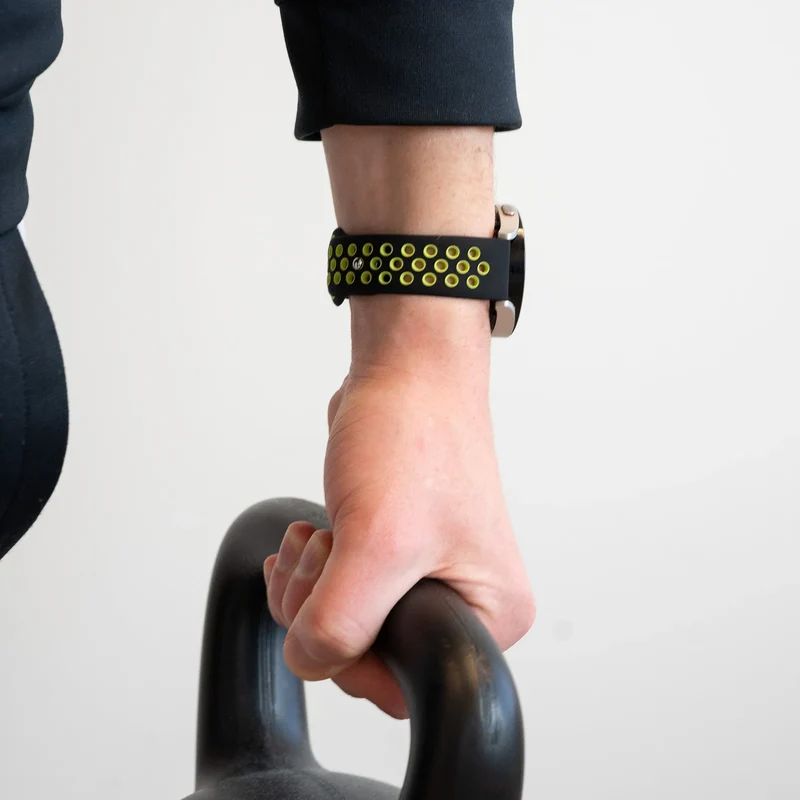 Bandz Oozoo Smartwatch 20mm Sportarmband 'Deluxe' (Schwarz/Gelb)