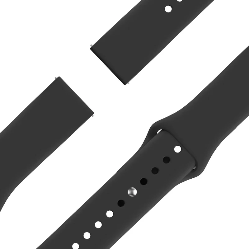 Bandz Oozoo Smartwatch 20mm Sportarmband 'Deluxe' (Schwarz)
