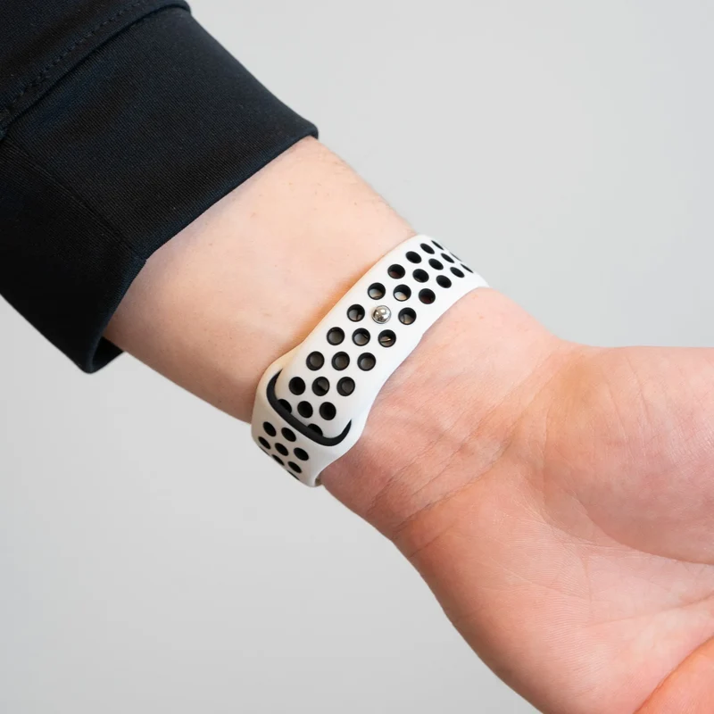 Bandz Oozoo Smartwatch 20mm Sportarmband 'Deluxe' (Weiß/Schwarz)
