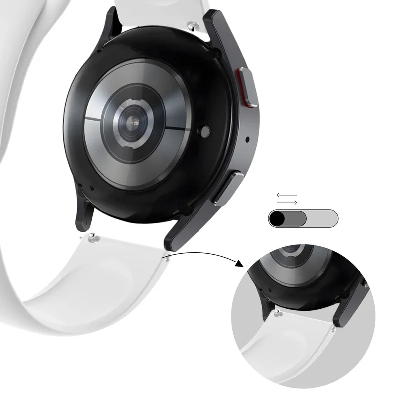 Bandz Oozoo Smartwatch 20mm Sportarmband 'Deluxe' (Weiß)