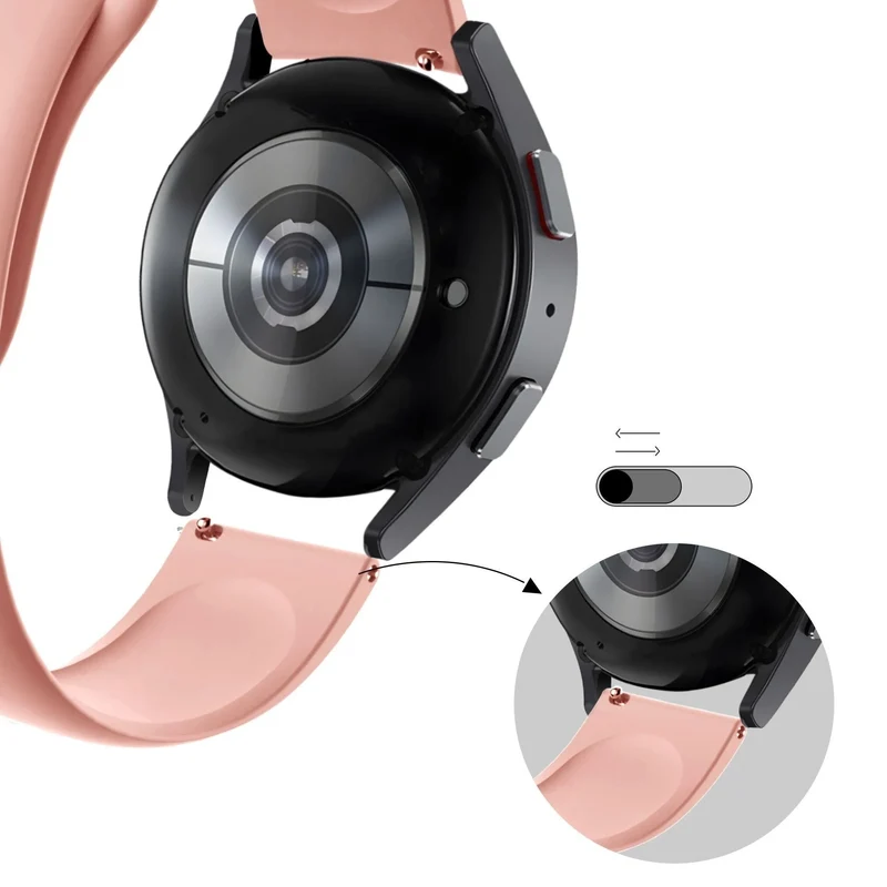 Bandz Oozoo Smartwatch 20mm Sportarmband 'Deluxe' (Hellrosa)