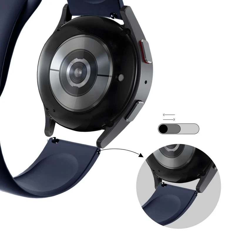 Bandz Oozoo Smartwatch 20mm Sportarmband 'Deluxe' (Dunkelblau)