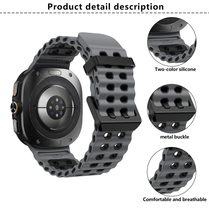 Flexibel Samsung Galaxy Watch Ultra 47mm Silikon Armband