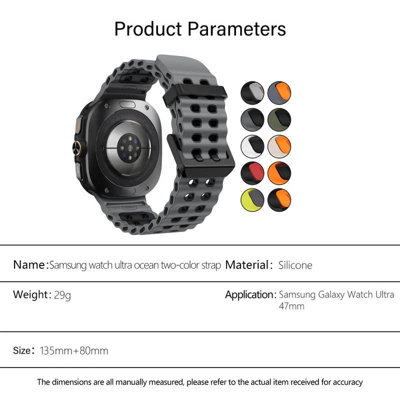 Flexibel Samsung Galaxy Watch Ultra 47mm Silikon Armband