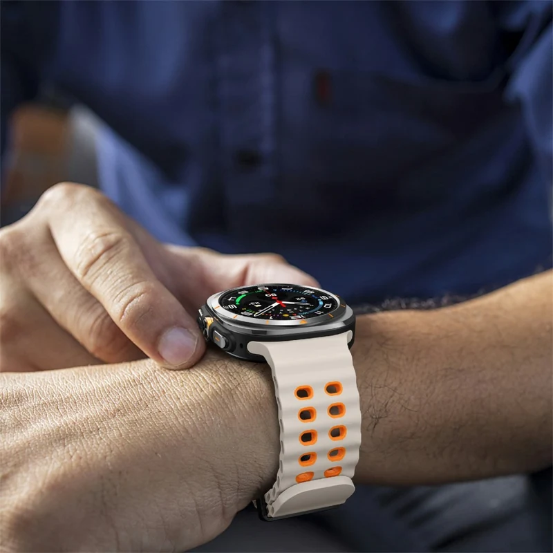 Flexibel Samsung Galaxy Watch Ultra 47mm Silikon Armband