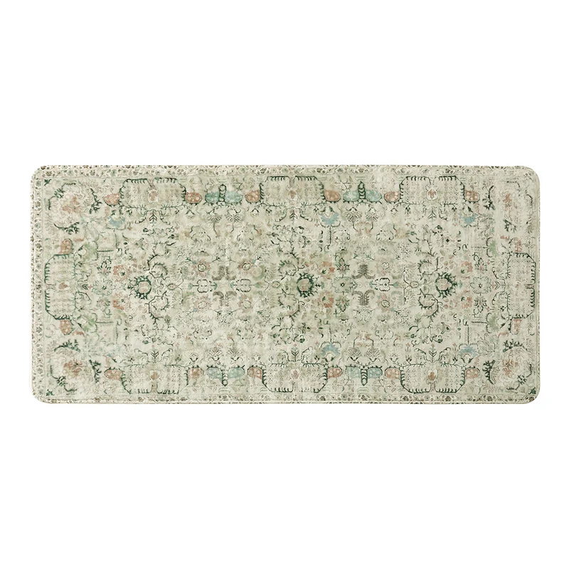 Vintage-inspirierter Flachgewebter Läufer mit orientalischem Medaillon-Design und niedrigem Flor