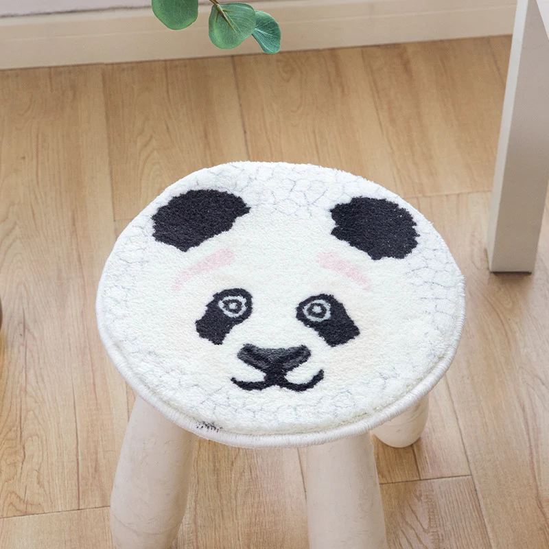 Runde Plüsch-Sitzauflage mit kinderfreundlichen Tiermotiven