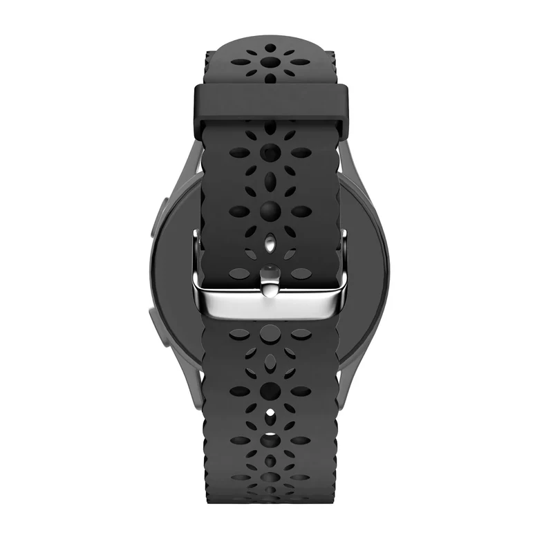 Bandz Oozoo Smartwatch 20mm Gemustertes Silikonarmband (Schwarz)
