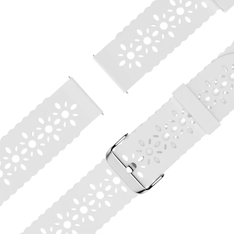 Bandz Oozoo Smartwatch 20mm Gemustertes Silikonarmband (Weiß)