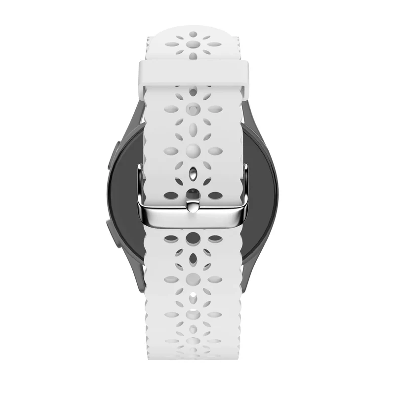 Bandz Oozoo Smartwatch 20mm Gemustertes Silikonarmband (Weiß)