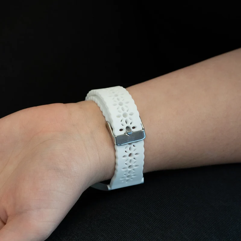 Bandz Oozoo Smartwatch 20mm Gemustertes Silikonarmband (Weiß)