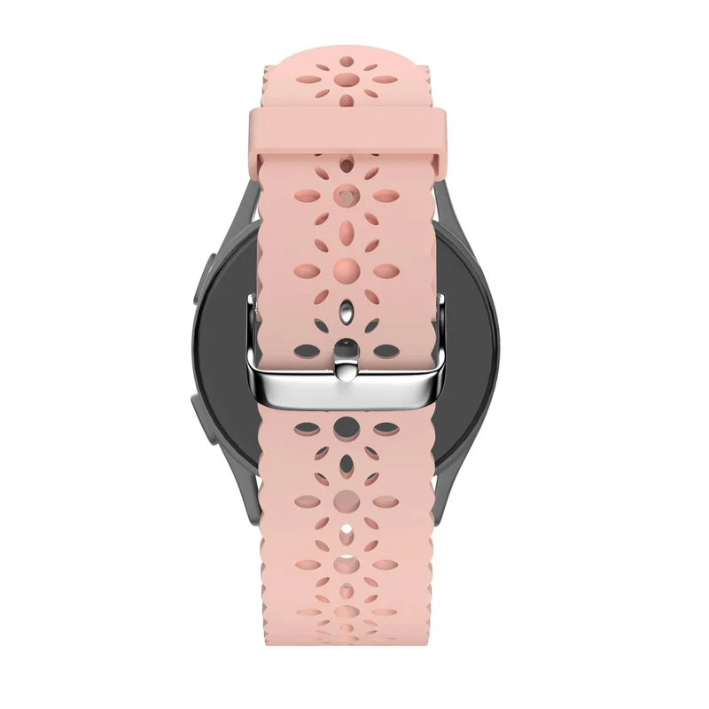 Bandz Oozoo Smartwatch 20mm Gemustertes Silikonarmband (Rosa)