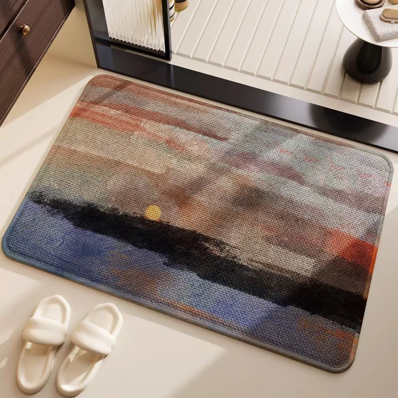 Künstlerische, vom Ozean inspirierte Badematte für das Badezimmer