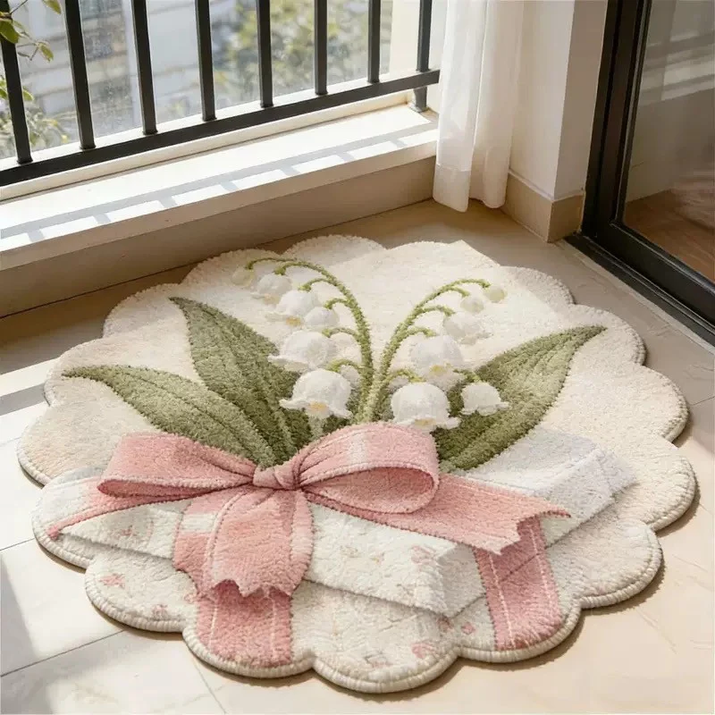 Eleganter Blumendesign-Teppich für Zuhause