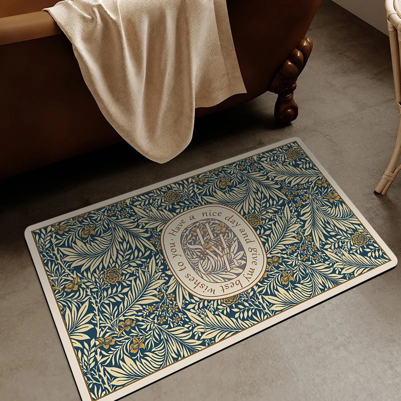 Elegante florale Designbereichsmatte für das Zuhause
