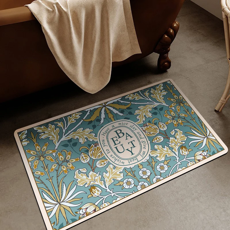 Elegante florale Designbereichsmatte für das Zuhause