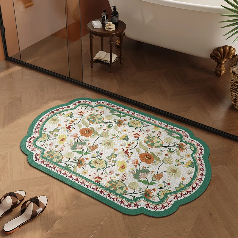 Elegante florale Designbereichsmatte für das Zuhause