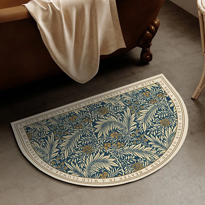 Elegante florale Designbereichsmatte für das Zuhause
