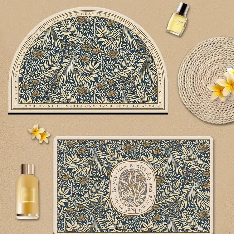 Elegante florale Designbereichsmatte für das Zuhause