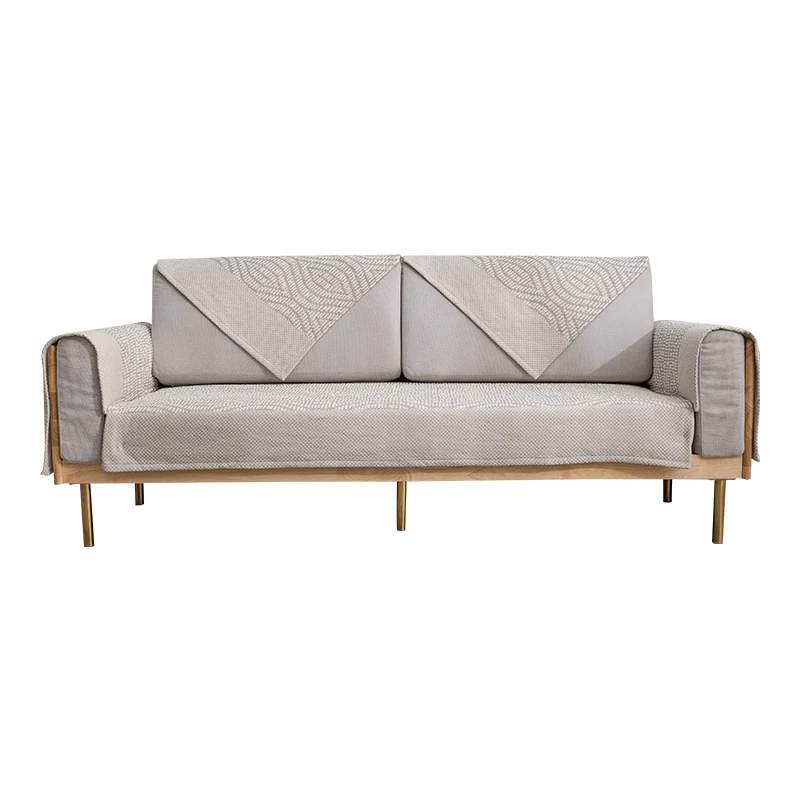 Steppbezug für Sofa mit Armlehnenschonern und rutschfester Unterseite