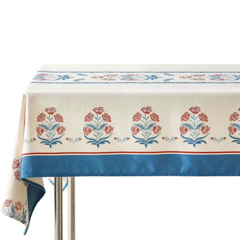 Rechteckige Wachstuch-Tischdecke mit Paisley-Motiv