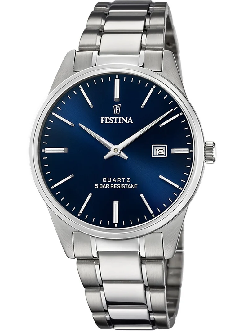 Festina Classics F20511/3 Herrenuhr Blau • Mineralglas • Stahlarmband