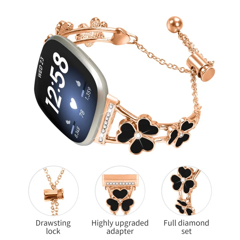 Super Schön Fitbit Versa 4 / Fitbit Sense 2 Metall Universell Armband