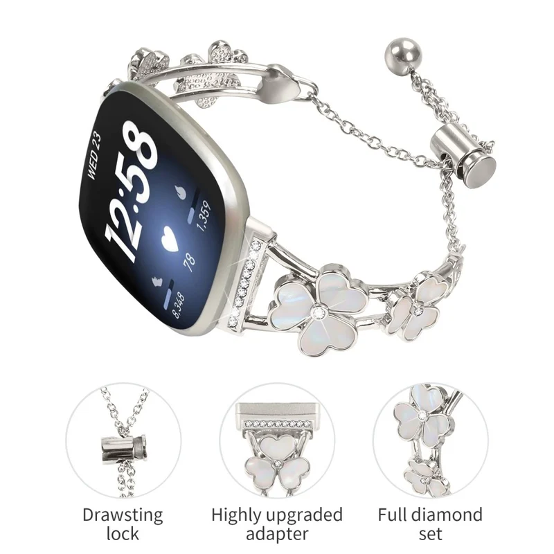 Super Schön Fitbit Versa 4 / Fitbit Sense 2 Metall Universell Armband
