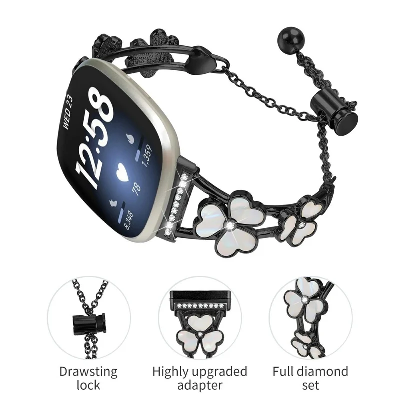 Super Süß Fitbit Versa 3 / Fitbit Sense Metall Armband