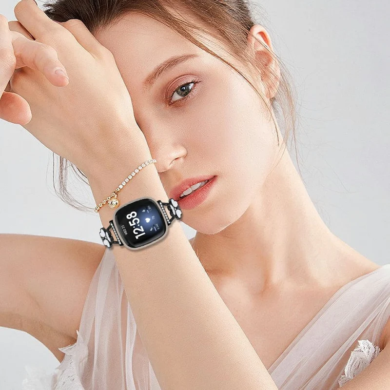 Super Süß Fitbit Versa 3 / Fitbit Sense Metall Armband