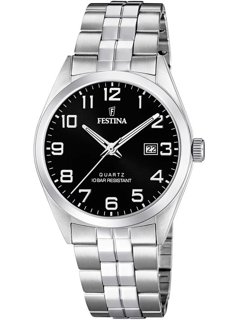 Festina Classics F20437/4 Herrenuhr Schwarz • Mineralglas • 10 ATM Wasserdicht
