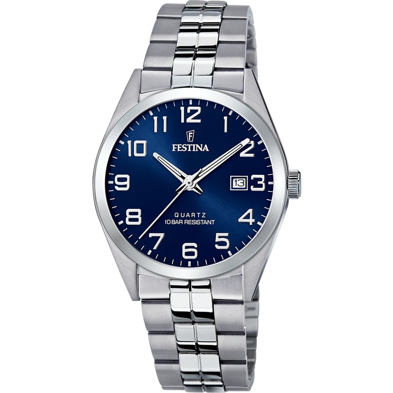 Festina Classics F20437/3 Herrenuhr Blau • Mineralglas • 10 ATM wasserdicht