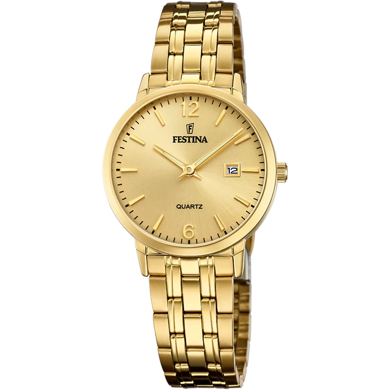 Festina Classics F20514/3 Damenuhr Champagner • Mineralglas • 5 ATM Wasserdicht
