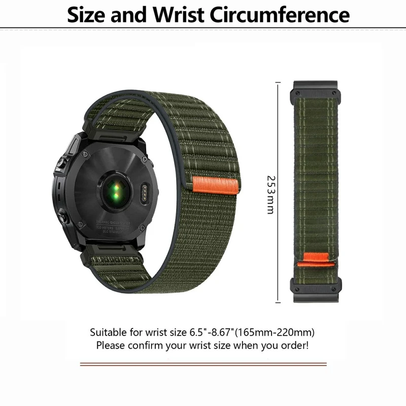 Mega Stylisch Garmin Smartwatch Nylon Universell Armband