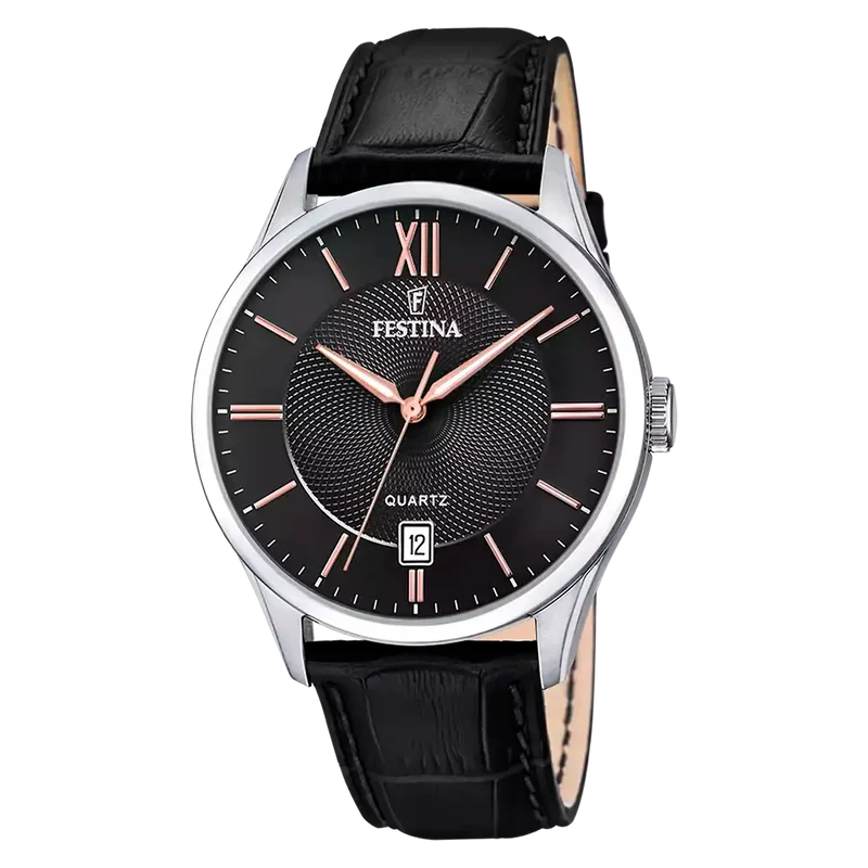 Festina Classics F20426/6 Herrenuhr Schwarz • Mineralglas • Japanisches Quarzwerk