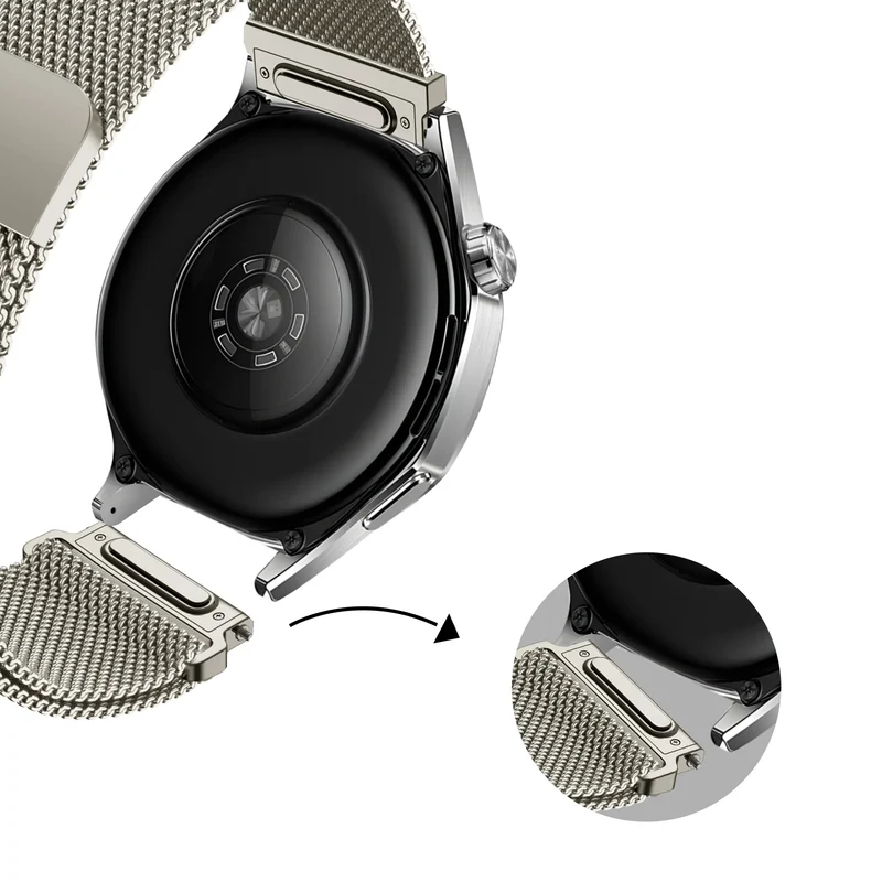 Bandz Oozoo Smartwatch 20mm Milanese Armband 'Easy Fit' (Polarstern)