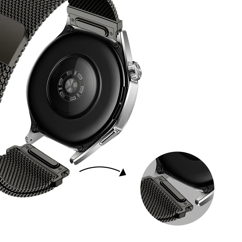 Bandz Amazfit Balance 3 Milanese Armband 'Easy Fit' (Titan Grau)