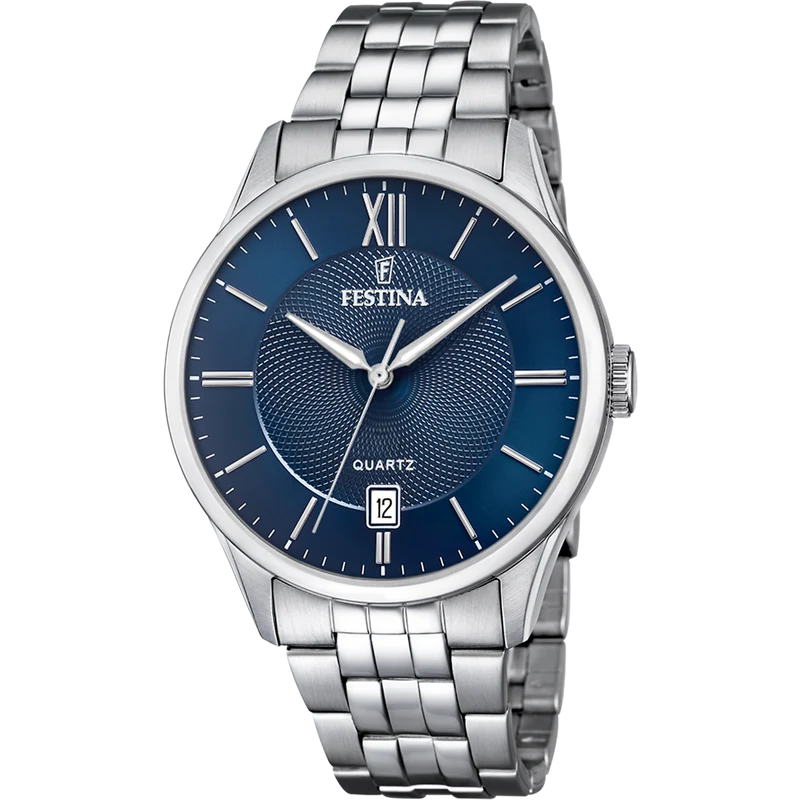 Festina Classics F20425/2 Herrenuhr Blau • Blaues Zifferblatt • Miyota Quarzwerk