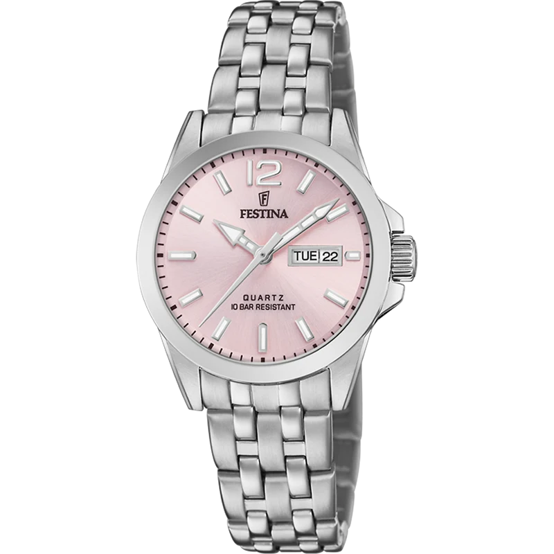 Festina Classics F20455/2 Damenuhr Rosa • Mineralglas • 10 ATM Wasserdichtigkeit