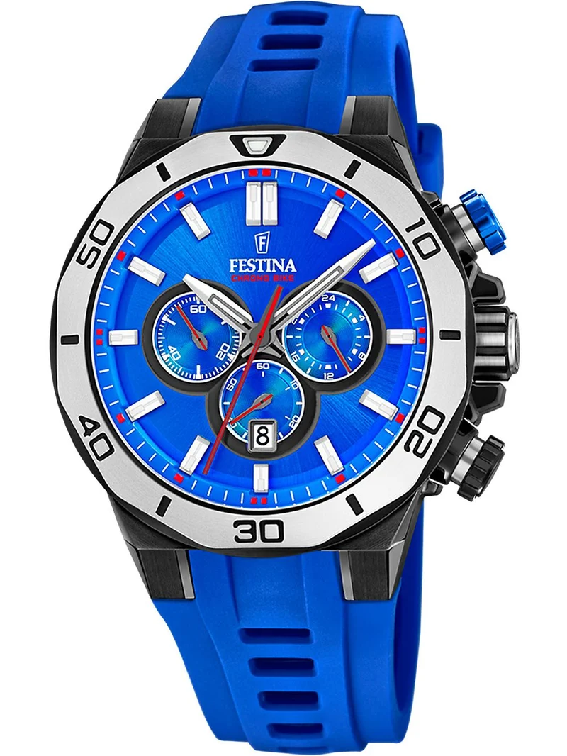 Festina Chrono Bike F20450/7 Herrenuhr Schwarz-Blau • Chronograph • 10 BAR Wasserdicht