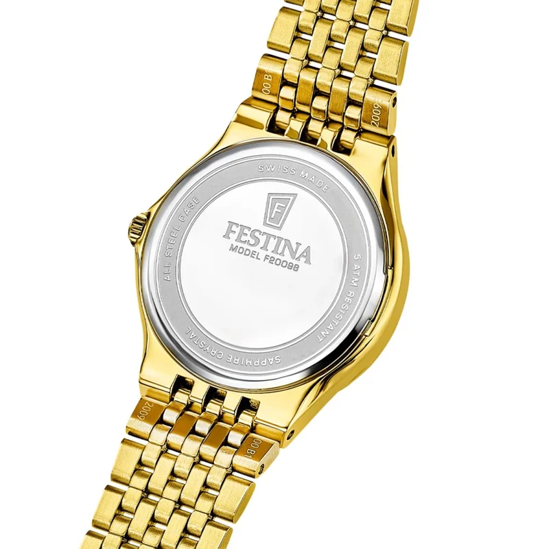 Festina Swiss Made Grace F20098/1 Damenuhr • Saphirglas • Edelstahlarmband