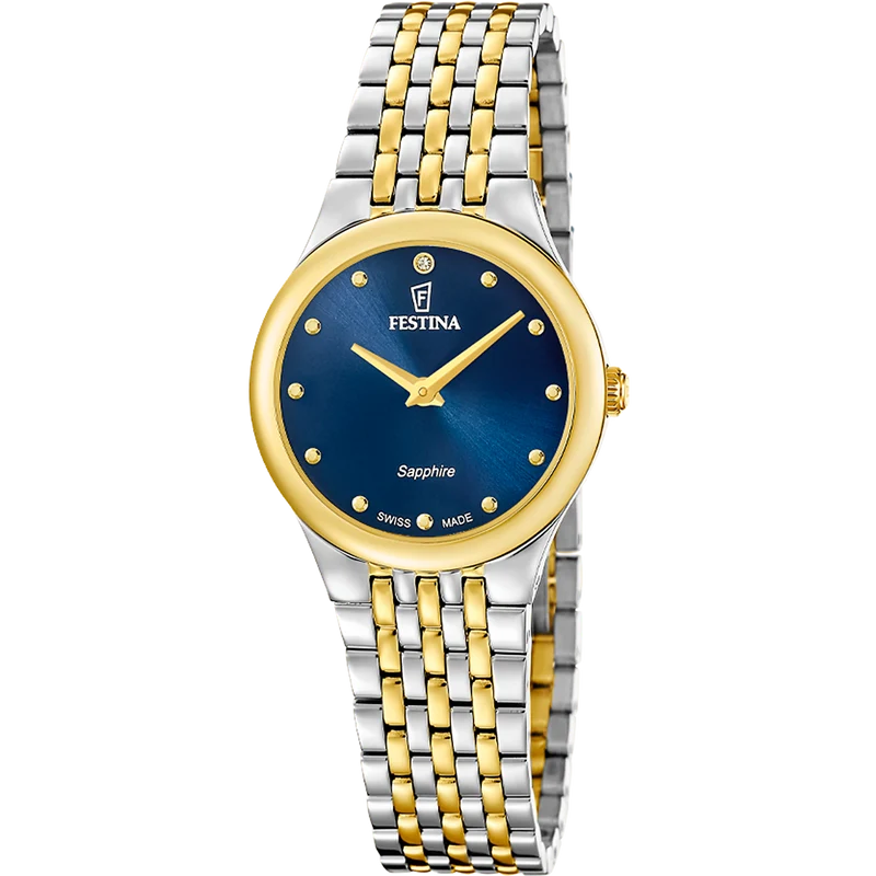 Festina Swiss Made Grace F20097/3 Damenuhr • Saphirglas • Edelstahlarmband