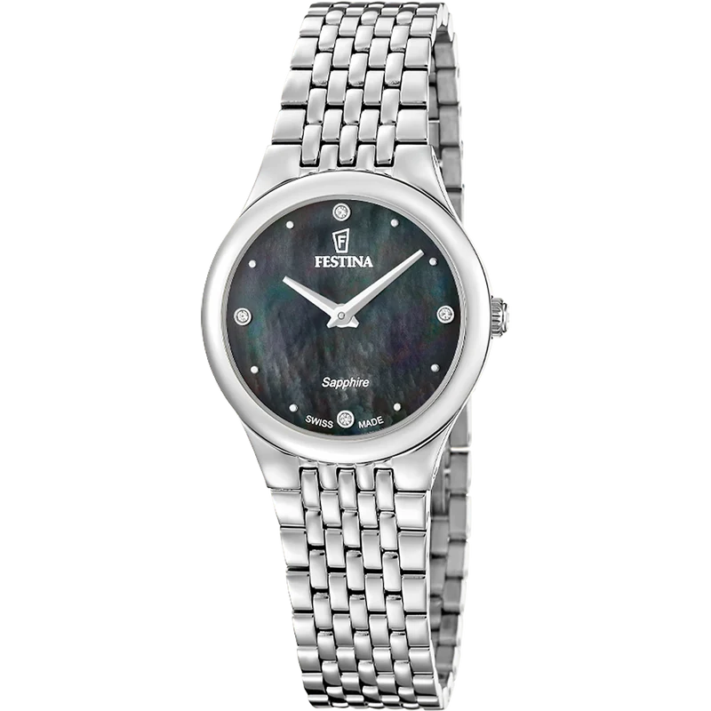 Festina Swiss Made Grace F20096/4 Damenuhr • Saphirglas • Edelstahlarmband