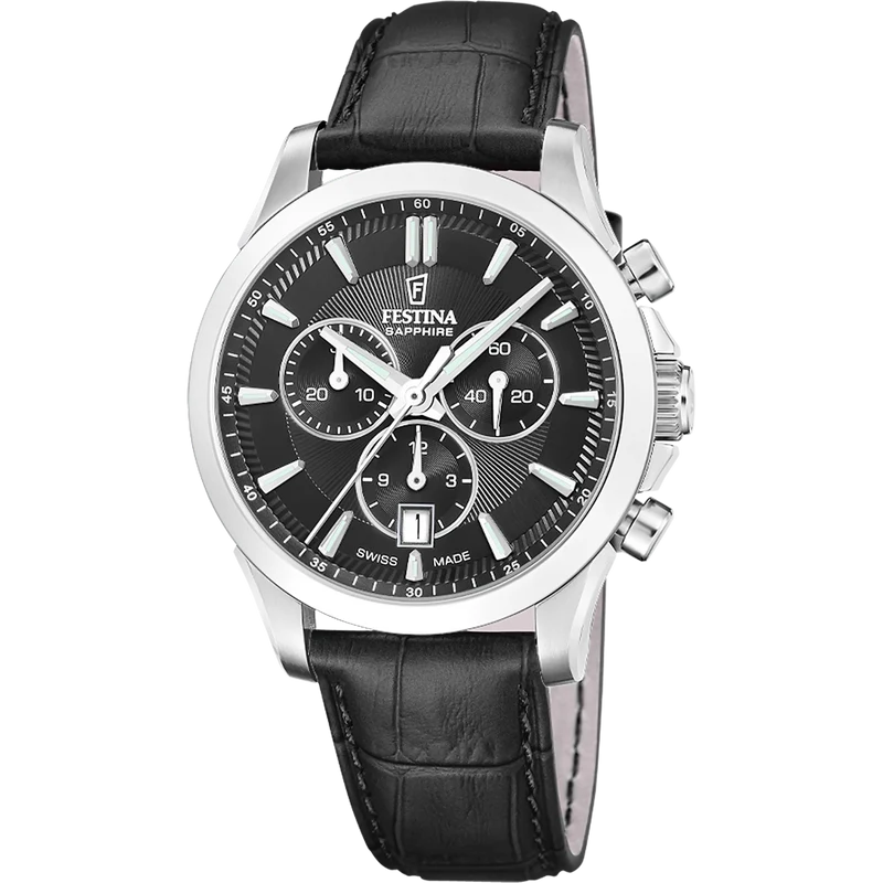 Festina Swiss Made F20094/5 Herren Armbanduhr • Saphirglas • Chronograph