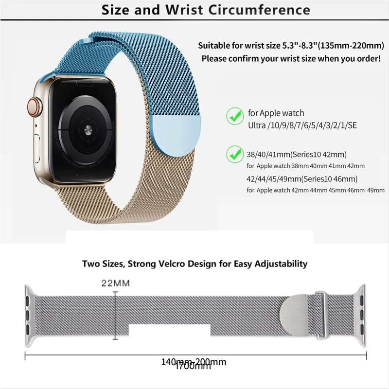 Bemerkenswert Robust Apple Smartwatch Metall Universell Armband